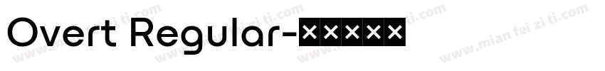 Overt Regular字体转换